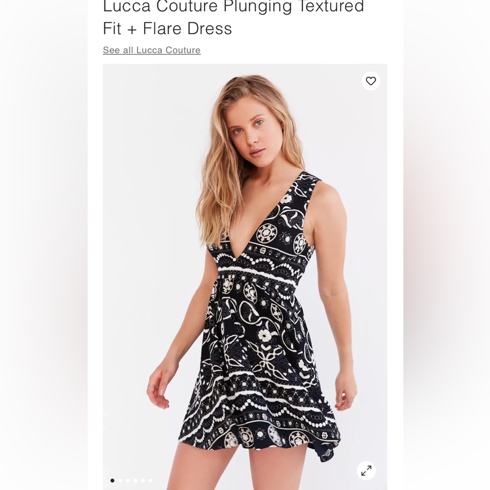 Urban/Anthro Luca plunging fit‎ snd flare dress. NWOT. Retail 79